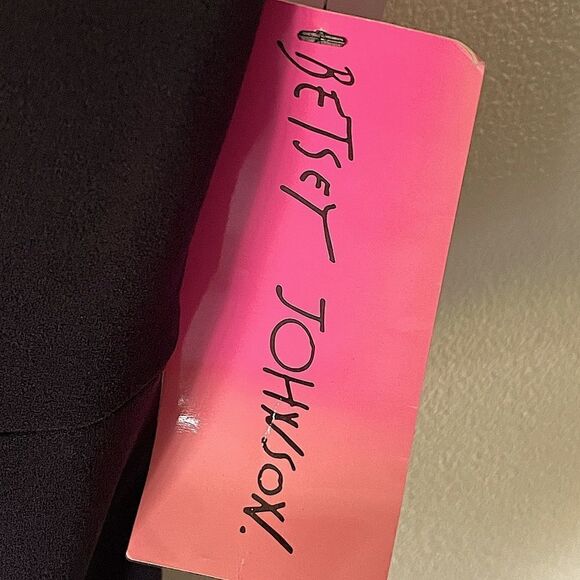 NWT! Betsy Navy Crepe Dress With Cap Sleeves and Ruffle Hem. Size 8. - Picture 7 of 8